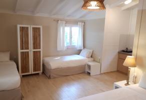 wooden bungalows beds