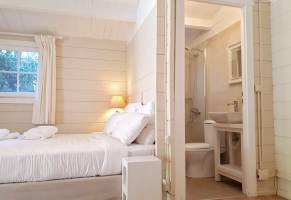 wooden bungalows windows